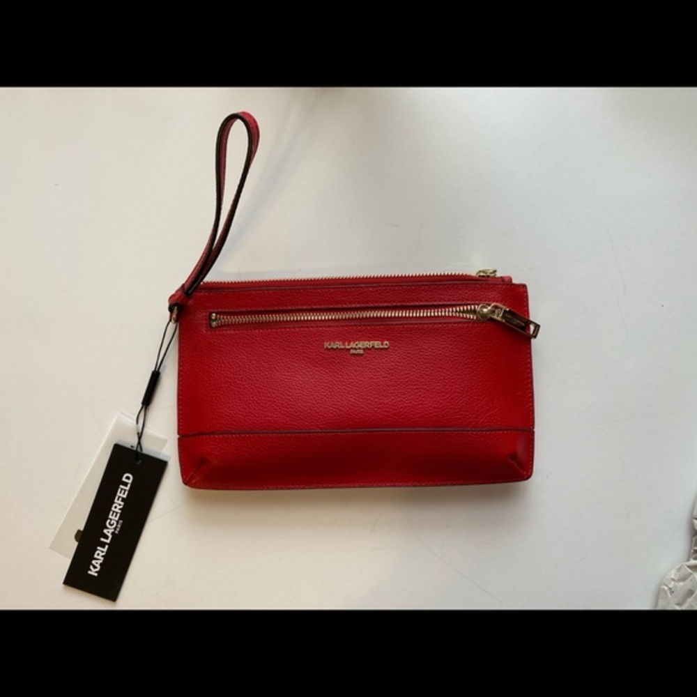 *NWT* Karl Lagerfeld red wristlet